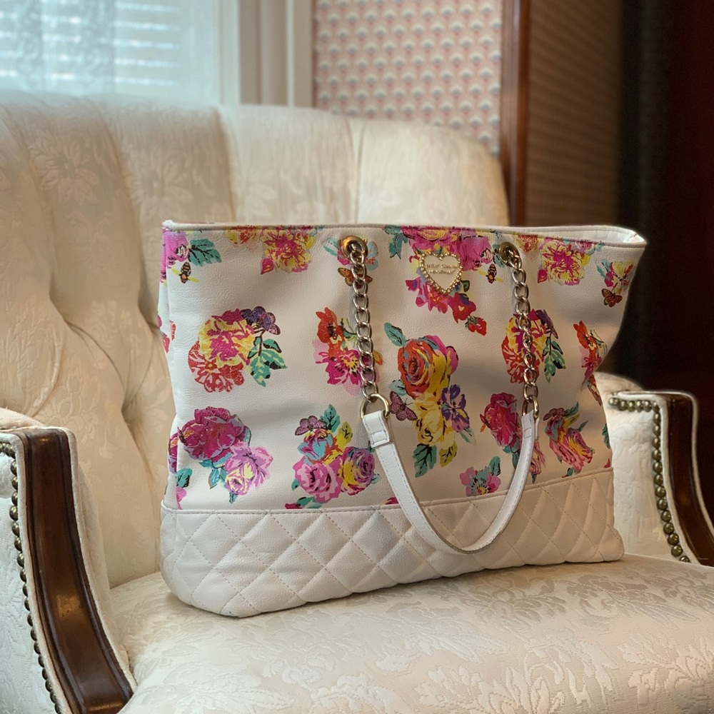Betsy Johnson Floral and Butterfly Tote 🦋🌸